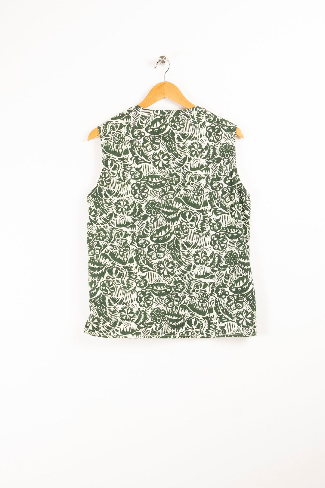 Blouse verte et blanche - L / 40