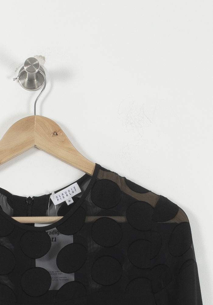 Robe Courte Noire - Taille S/36 de la marque Claudie Pierlot | PARAD90970 - Vendu par Paradigme - Image 3