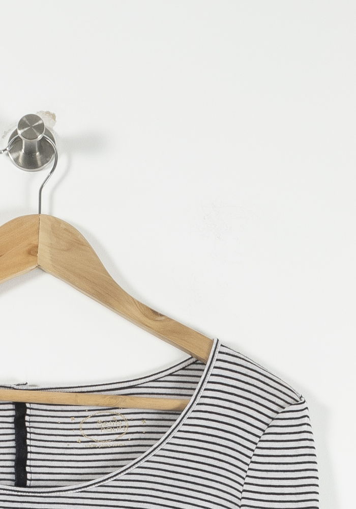 Tee-shirt à Manches Longues Blanc et Noir - Taille S/36 de la marque Des petits hauts | PARAD90974 - Vendu par Paradigme - Image 3