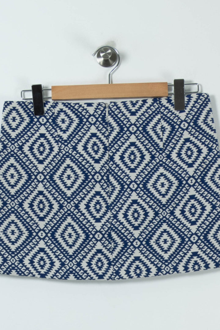 Jupe Courte Bleue et Blanche - Taille M/38 de la marque Sézane | PARAD90980 - Vendu par Paradigme - Image 4