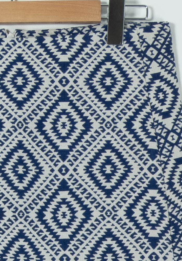 Jupe Courte Bleue et Blanche - Taille M/38 de la marque Sézane | PARAD90980 - Vendu par Paradigme - Image 3