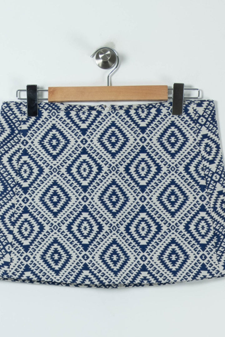 Jupe Courte Bleue et Blanche - Taille M/38 de la marque Sézane | PARAD90980 - Vendu par Paradigme - Image 2