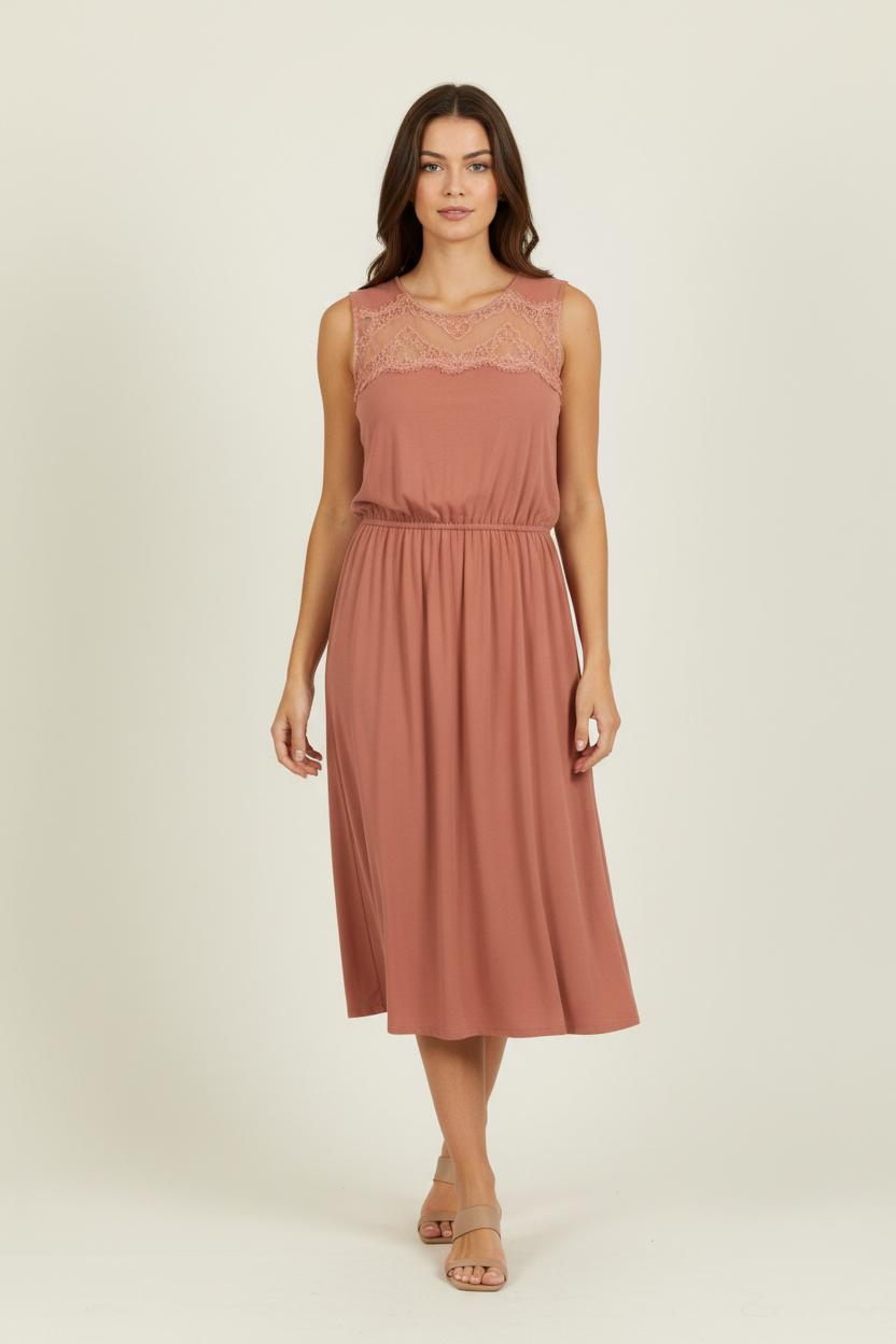 Robe Midi Rose - Taille L/40 de la marque Pablo | PARAD90982 - Vendu par Paradigme - Image 1