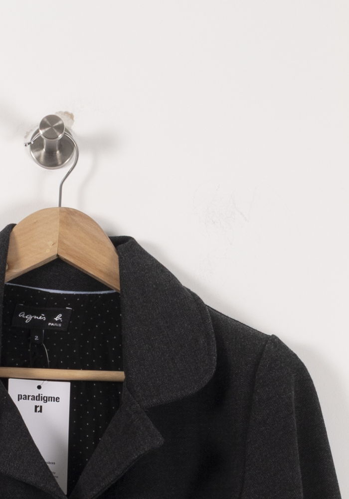 Veste Grise - Taille M/38 de la marque Agnès b. | PARAD90994 - Vendu par Paradigme - Image 3