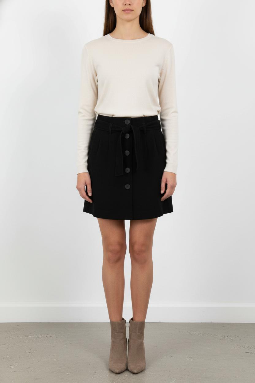 Jupe Boutonnée Noire - Taille S/36 de la marque Sézane | PARAD90999 - Vendu par Paradigme - Image 1