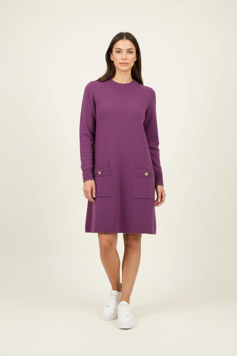 Robe Pull Violette - Taille S/36 de la marque Petite Mendigote | PARAD91020 - Vendu par Paradigme - Image 1