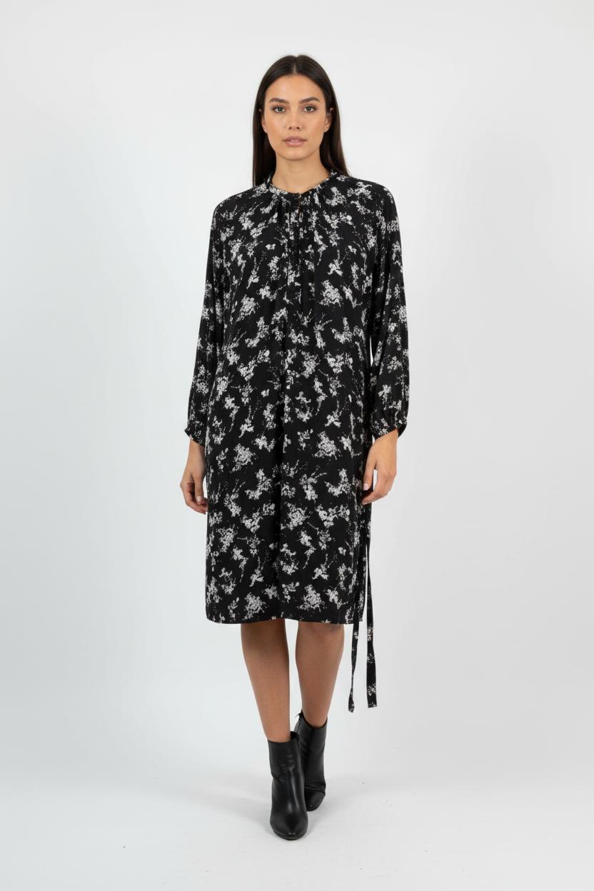 Robe Midi Noire et Blanche - Taille M/38 de la marque IKKS | PARAD91034 - Vendu par Paradigme - Image 1