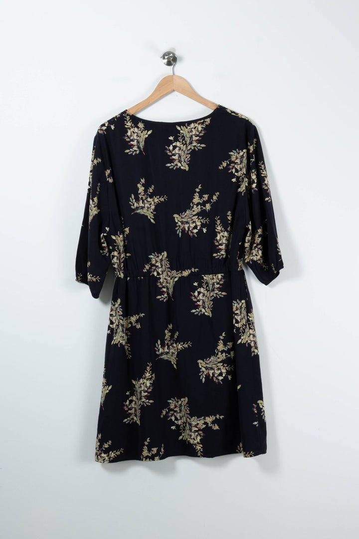Robe Fleurie Bleue - Taille L/40 de la marque La Fée Maraboutée | PARAD91062 - Vendu par Paradigme - Image 4