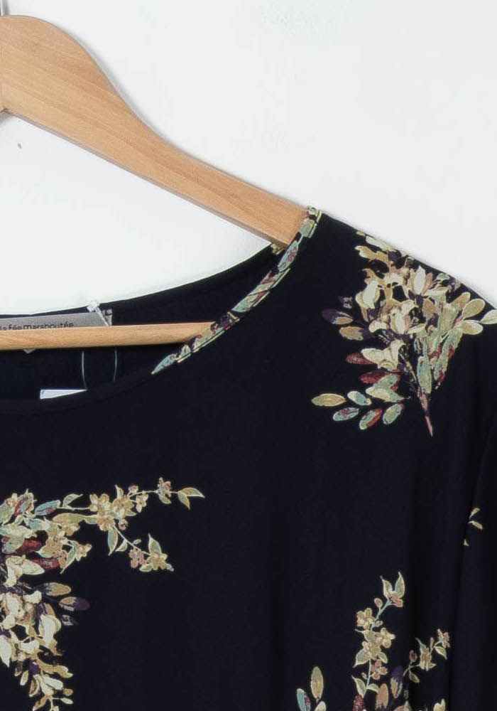 Robe Fleurie Bleue - Taille L/40 de la marque La Fée Maraboutée | PARAD91062 - Vendu par Paradigme - Image 3