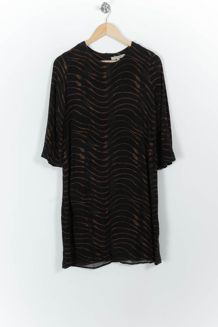 Robe Noire et Marron - Taille S/36 de la marque La Fée Maraboutée | PARAD91088 - Vendu par Paradigme - Image 2