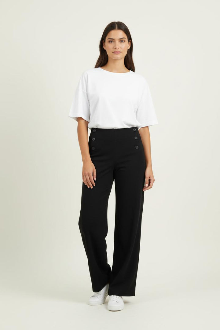 Pantalon Large Noir - Taille S/36 de la marque Ines de la Fressange Paris | PARAD91095 - Vendu par Paradigme - Image 1