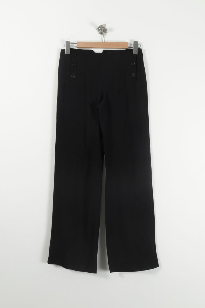 Pantalon Large Noir - Taille S/36 de la marque Ines de la Fressange Paris | PARAD91095 - Vendu par Paradigme - Image 2