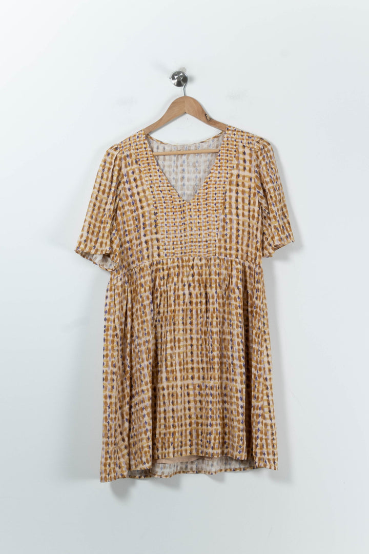 Robe Courte Beige et Marron - Taille S/36 de la marque Grace & Mila | PARAD91105 - Vendu par Paradigme - Image 2