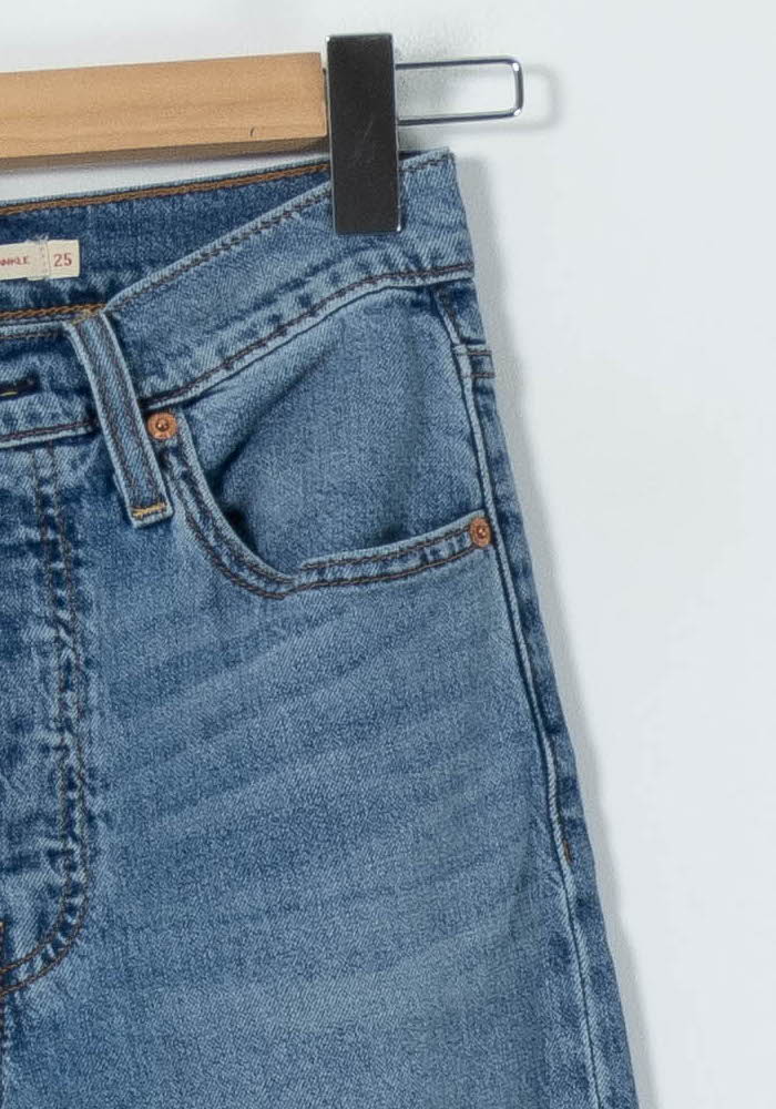 Jean Droit Bleu - Taille S/36 de la marque Levi's | PARAD91106 - Vendu par Paradigme - Image 3