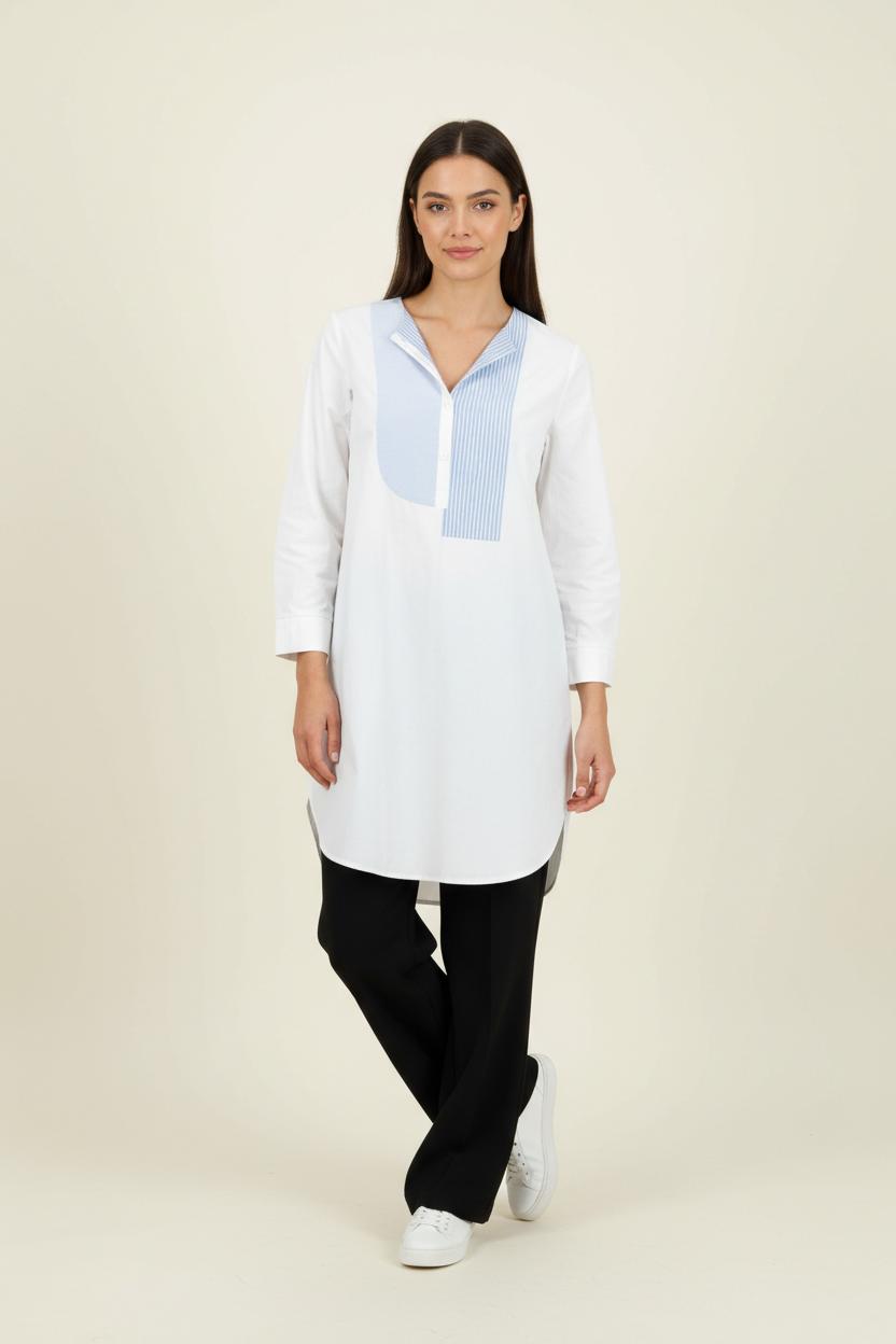 Robe Chemise Blanche et Bleue - Taille XS/34 de la marque COS | PARAD91120 - Vendu par Paradigme - Image 1