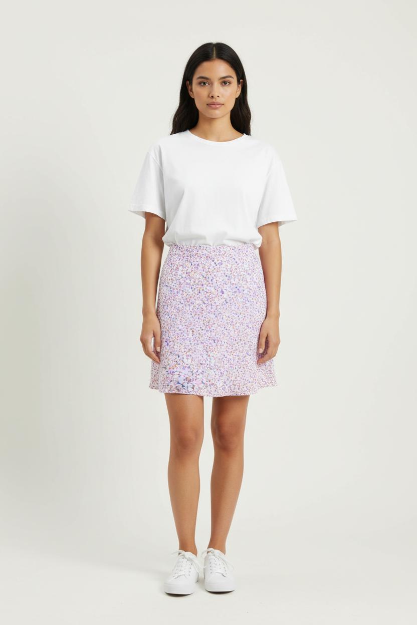 Jupe Courte Rose et Violette - Taille S/36 de la marque Des petits hauts | PARAD91123 - Vendu par Paradigme - Image 1