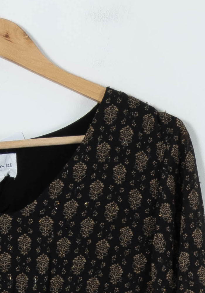 Robe Longue Noire et Beige - Taille M/38 de la marque Maison 123 | PARAD91134 - Vendu par Paradigme - Image 3