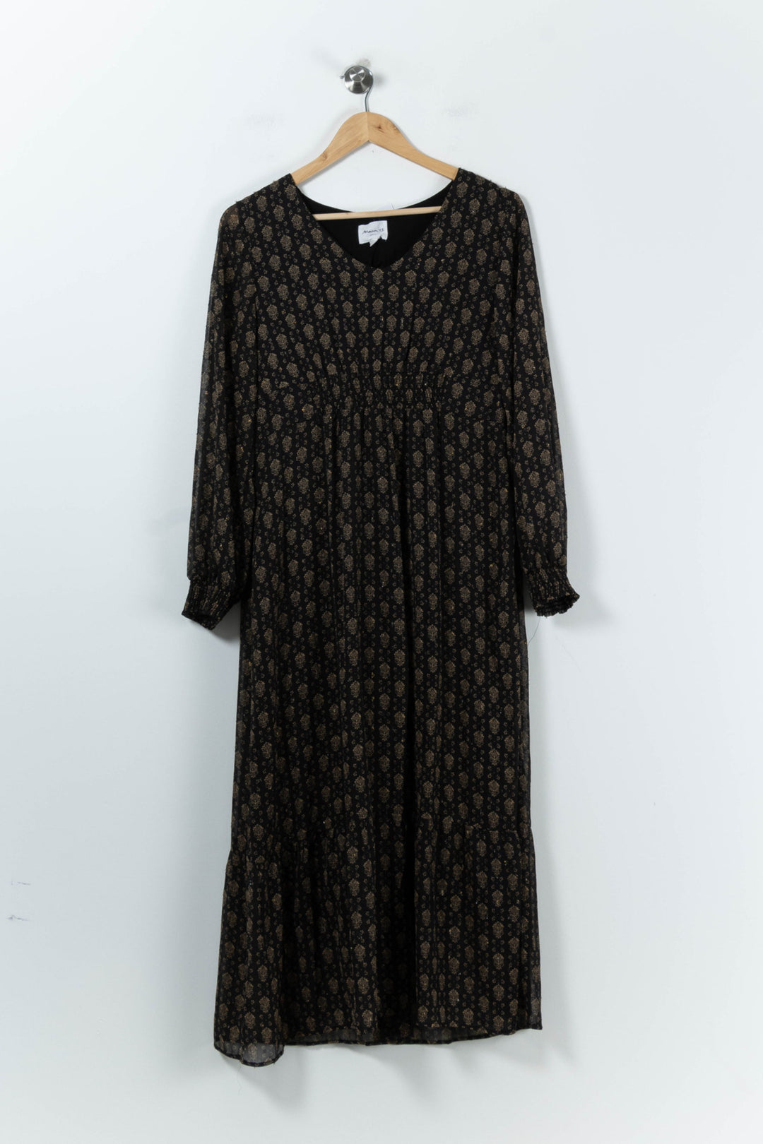 Robe Longue Noire et Beige - Taille M/38 de la marque Maison 123 | PARAD91134 - Vendu par Paradigme - Image 2