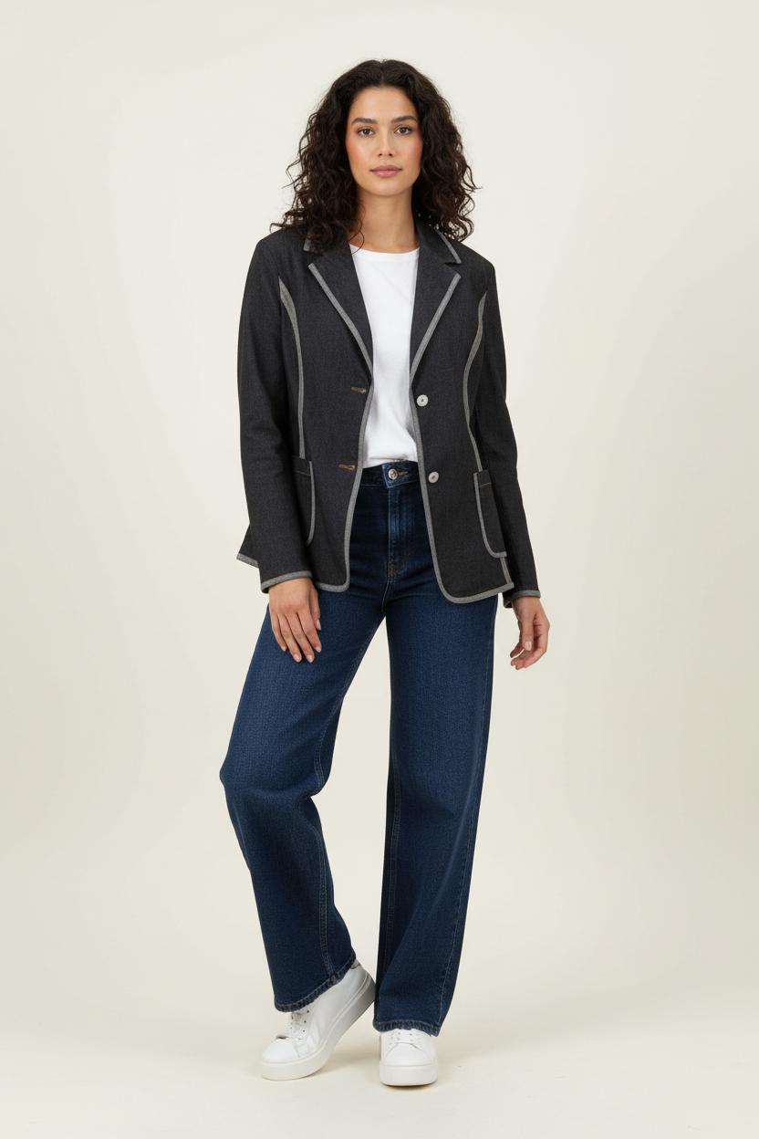 Blazer Noir et Gris - Taille XL/42 de la marque ZAPA | PARAD91148 - Vendu par Paradigme - Image 1