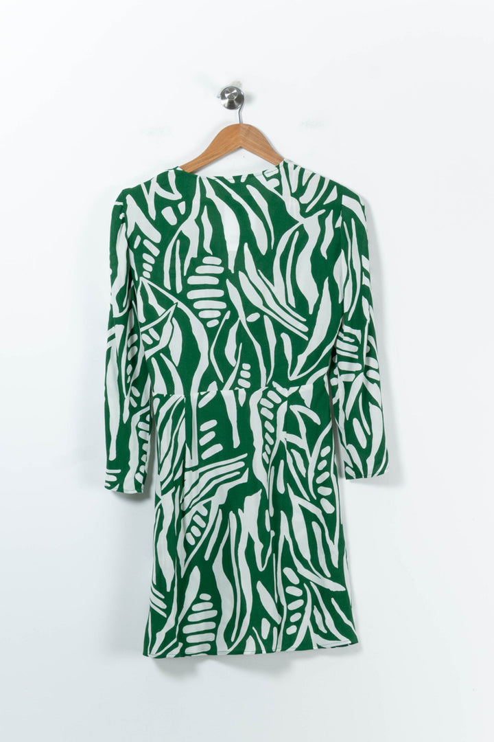 Robe Imprimée Verte et Blanche - Taille S/36 de la marque ba&sh | PARAD91160 - Vendu par Paradigme - Image 4
