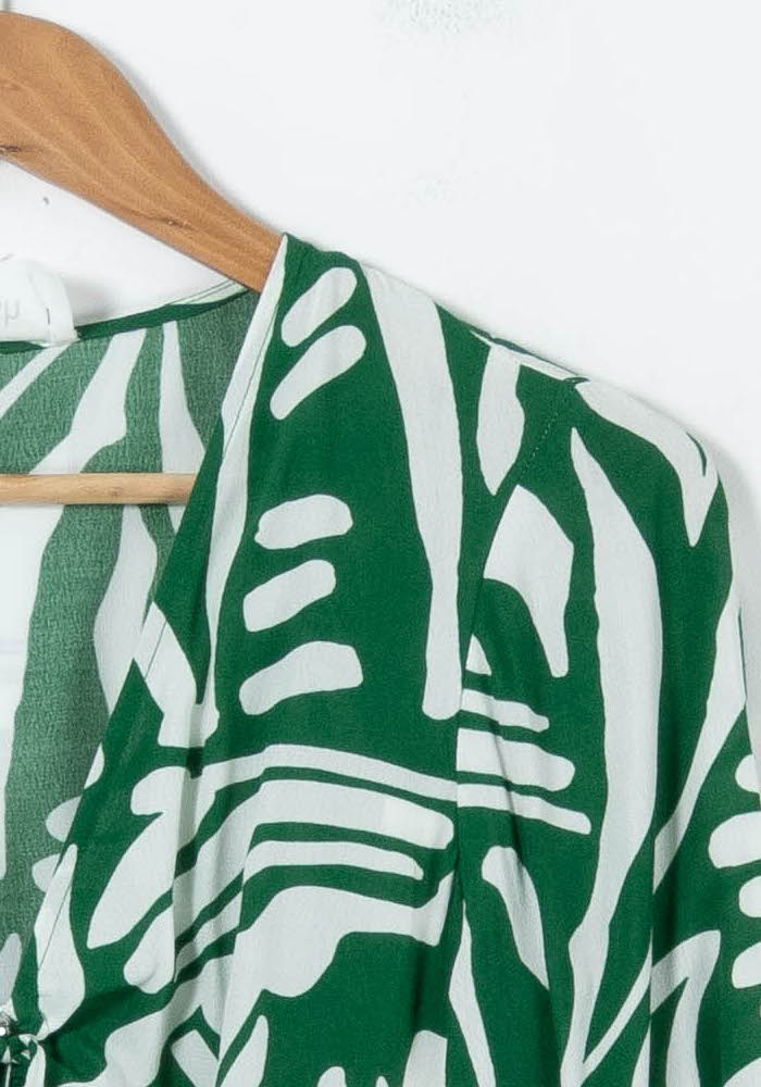 Robe Imprimée Verte et Blanche - Taille S/36 de la marque ba&sh | PARAD91160 - Vendu par Paradigme - Image 3