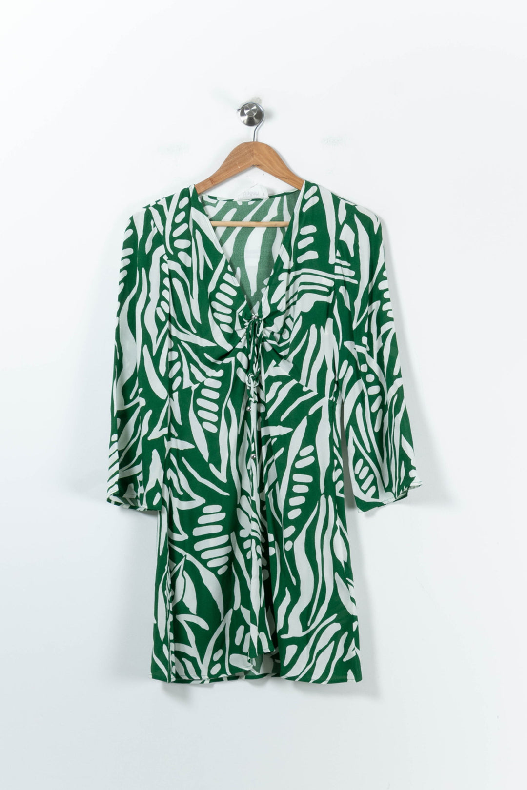 Robe Imprimée Verte et Blanche - Taille S/36 de la marque ba&sh | PARAD91160 - Vendu par Paradigme - Image 2