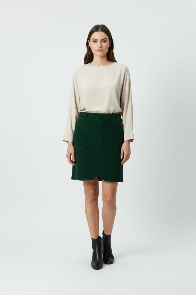 Jupe Droite Verte - Taille M/38 de la marque Caroll | PARAD91162 - Vendu par Paradigme - Image 1