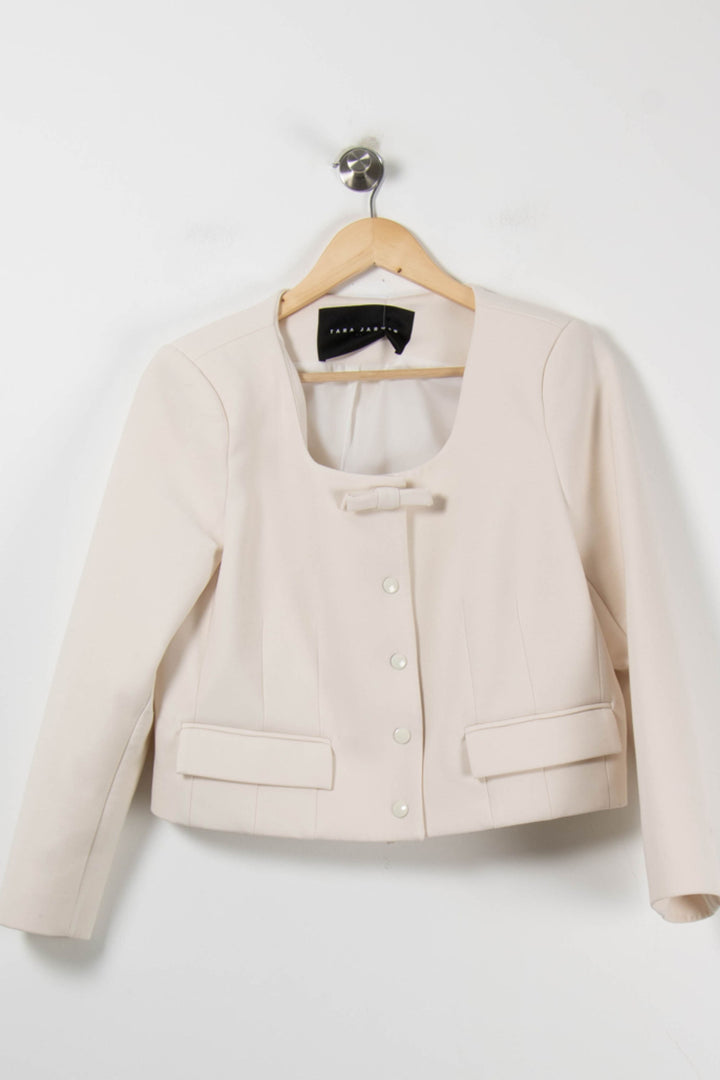Veste Blanche - Taille L/40 de la marque Tara Jarmon | PARAD91197 - Vendu par Paradigme - Image 2