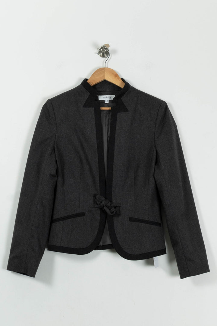 Veste Cintrée Grise et Noire - Taille S/36 de la marque Maison 123 | PARAD91199 - Vendu par Paradigme - Image 2
