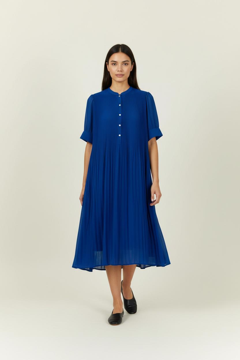 Robe Plissée Bleue - Taille XL/42 de la marque IKKS | PARAD91209 - Vendu par Paradigme - Image 1