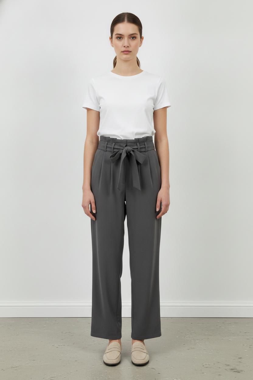 Pantalon Taille Haute Gris - Taille S/36 de la marque Karl Marc John | PARAD91217 - Vendu par Paradigme - Image 1