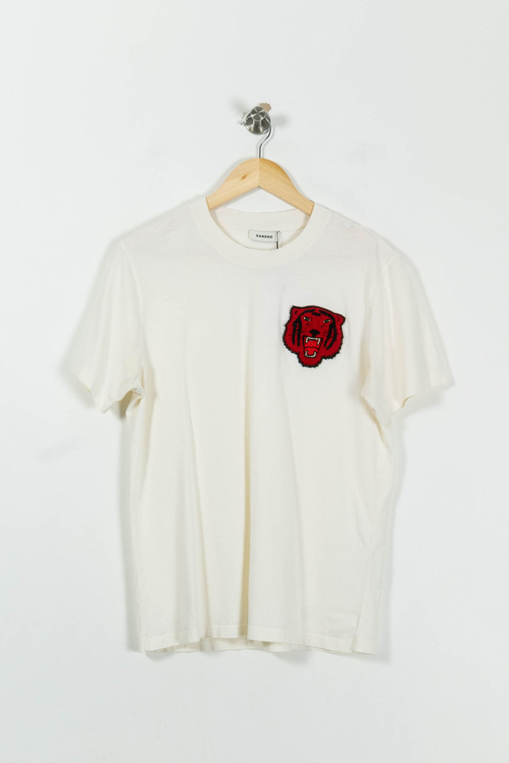 Tee-shirt Blanc - Taille M/38 de la marque Sandro | PARAD91221 - Vendu par Paradigme - Image 2
