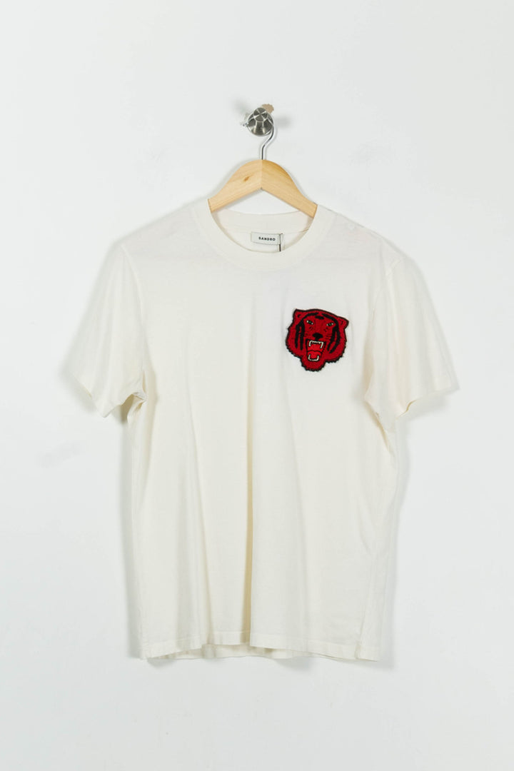 Tee-shirt Blanc - Taille M/38 de la marque Sandro | PARAD91221 - Vendu par Paradigme - Image 2