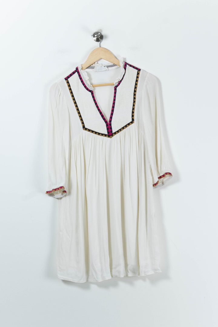 Robe Courte Beige - Taille S/36 de la marque ba&sh | PARAD91229 - Vendu par Paradigme - Image 2