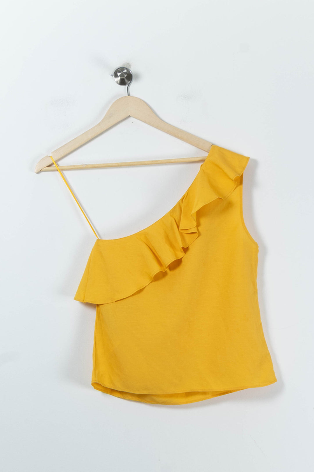 Top Asymétrique Jaune - Taille S/36 de la marque Claudie Pierlot | PARAD91239 - Vendu par Paradigme - Image 4