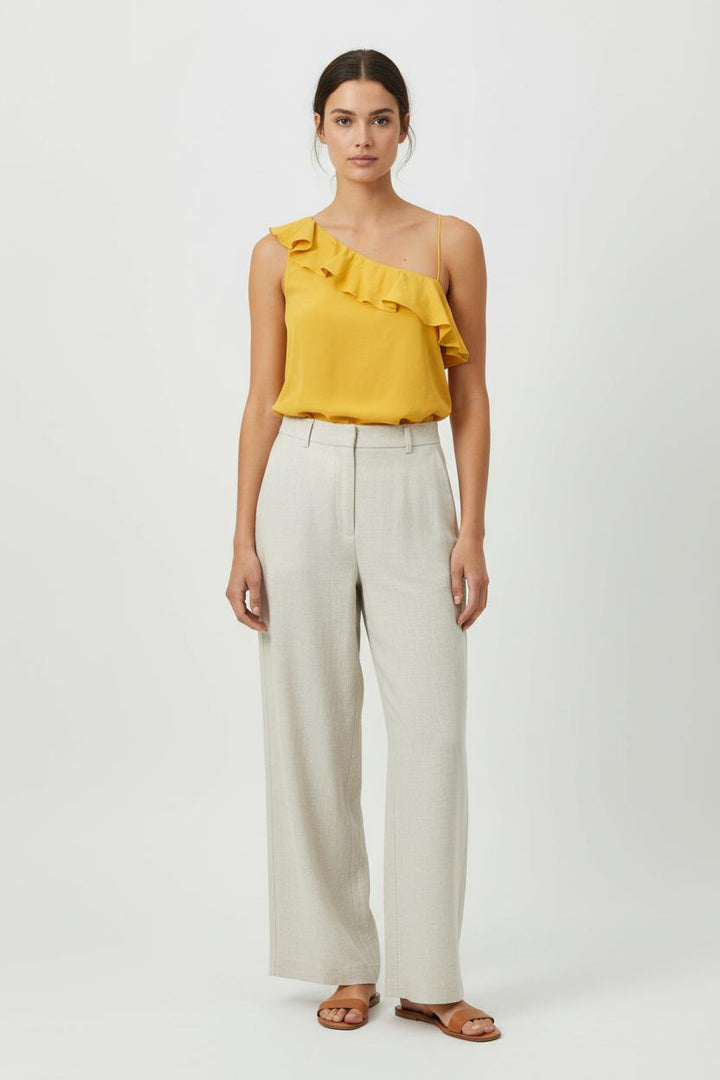 Top Asymétrique Jaune - Taille S/36 de la marque Claudie Pierlot | PARAD91239 - Vendu par Paradigme - Image 1