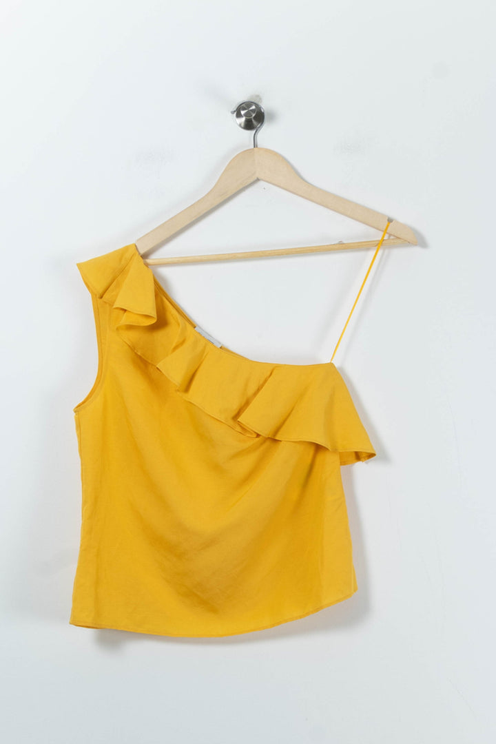 Top Asymétrique Jaune - Taille S/36 de la marque Claudie Pierlot | PARAD91239 - Vendu par Paradigme - Image 2