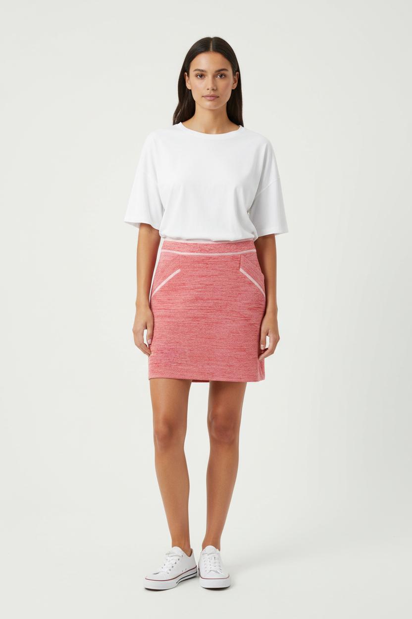 Jupe Droite Rose - Taille M/38 de la marque Claudie Pierlot | PARAD91241 - Vendu par Paradigme - Image 1