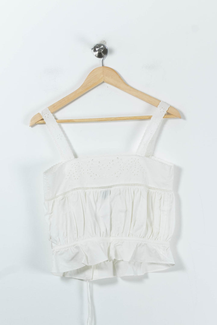 Top Blanc - Taille S/36 de la marque Claudie Pierlot | PARAD91249 - Vendu par Paradigme - Image 4