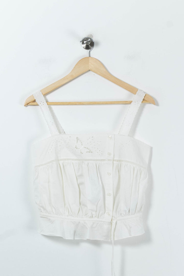 Top Blanc - Taille S/36 de la marque Claudie Pierlot | PARAD91249 - Vendu par Paradigme - Image 2