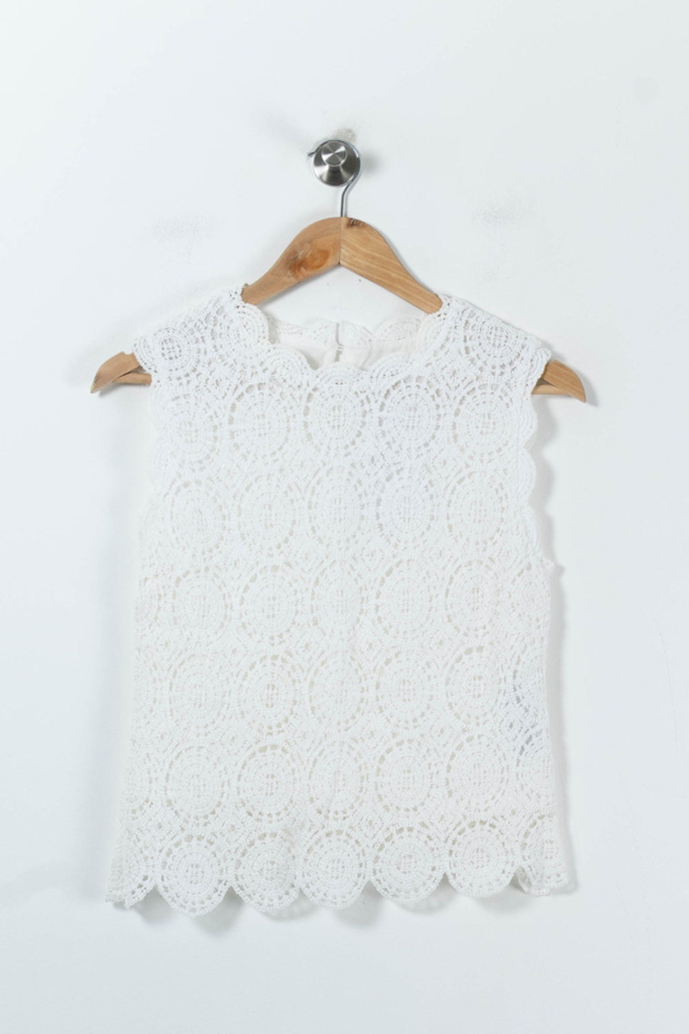 Top en Dentelle Blanc - Taille S/36 de la marque Claudie Pierlot | PARAD91252 - Vendu par Paradigme - Image 2