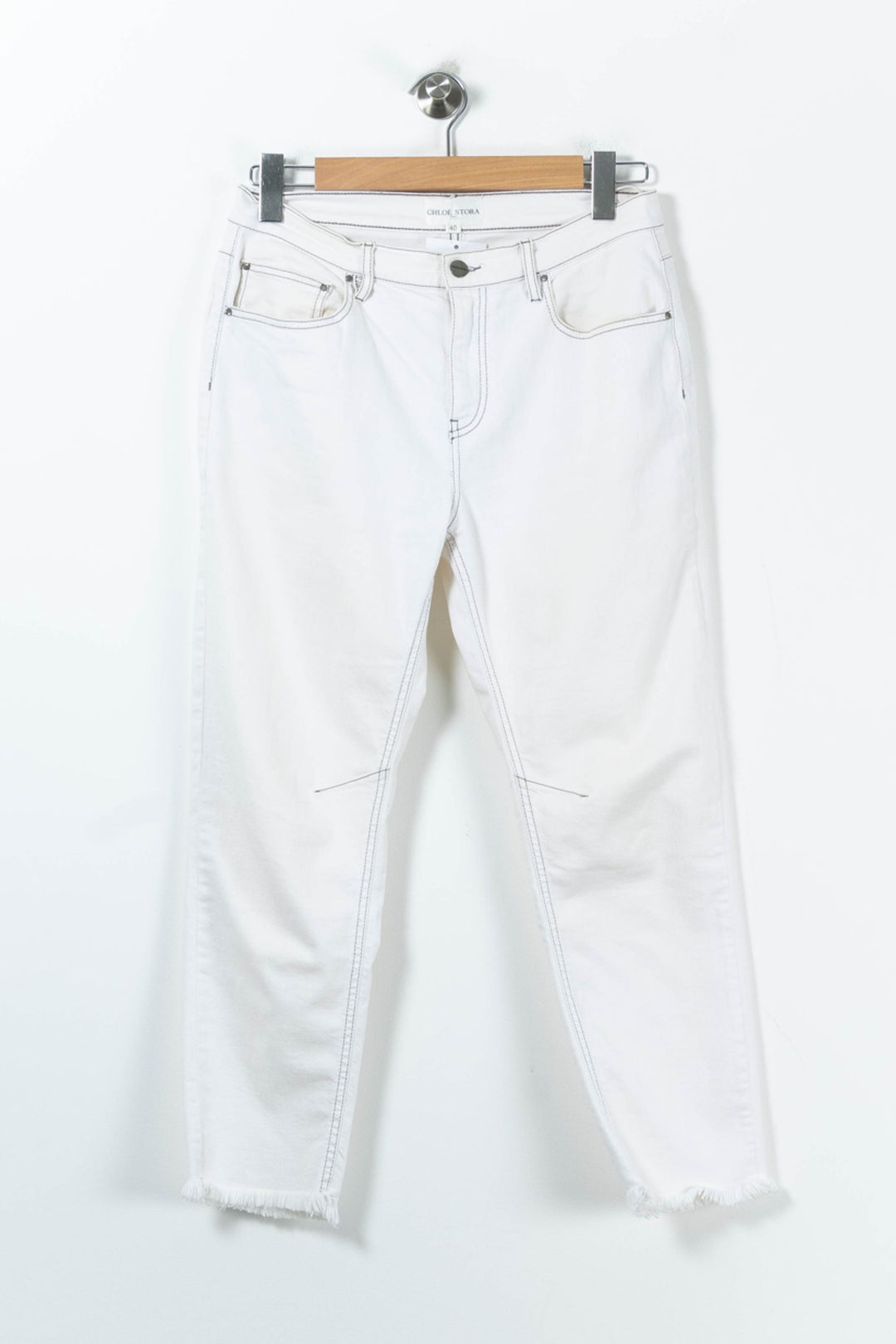 Jean Blanc - Taille L/40 de la marque Chloé Stora | PARAD91261 - Vendu par Paradigme - Image 2