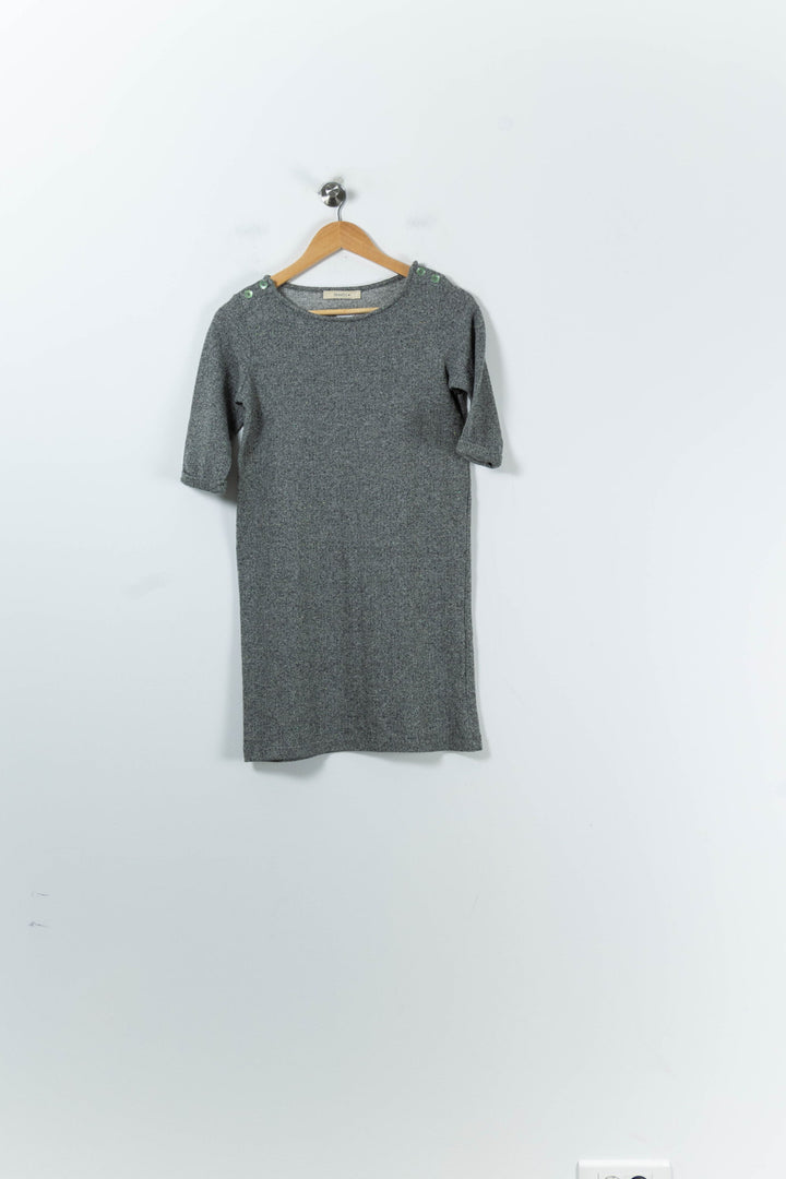 Robe Droite Grise - Taille S/36 de la marque Sessùn | PARAD91268 - Vendu par Paradigme - Image 2
