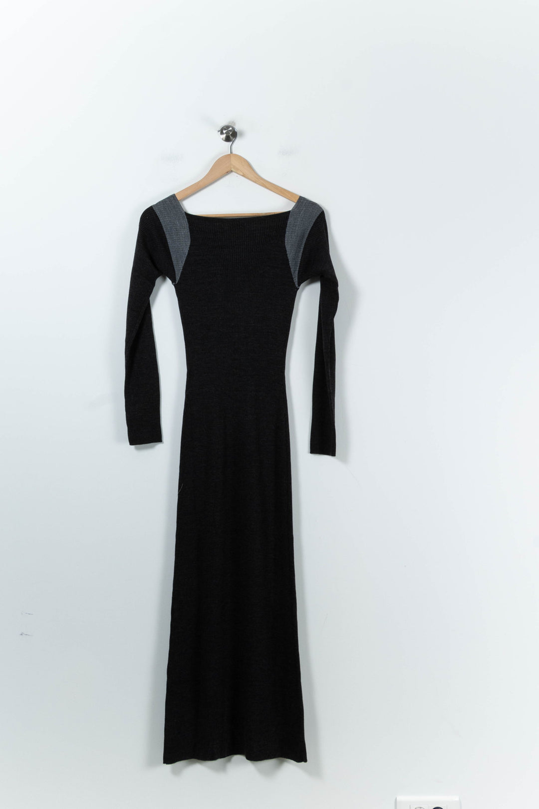 Robe Longue Noire et Grise - Taille S/36 de la marque Claudie Pierlot | PARAD91271 - Vendu par Paradigme - Image 4