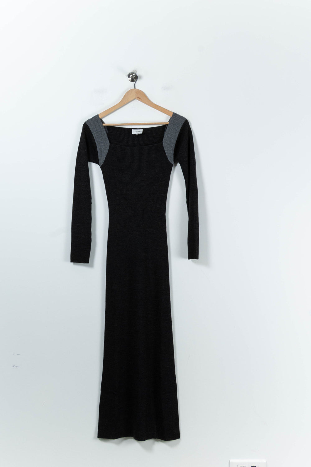 Robe Longue Noire et Grise - Taille S/36 de la marque Claudie Pierlot | PARAD91271 - Vendu par Paradigme - Image 2