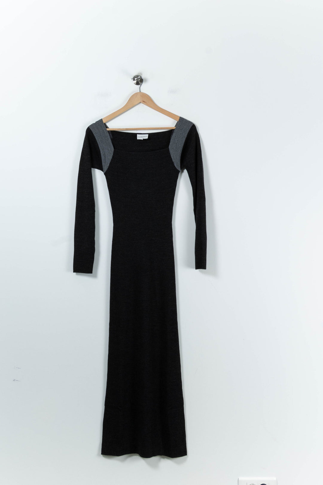 Robe Longue Noire et Grise - Taille S/36 de la marque Claudie Pierlot | PARAD91271 - Vendu par Paradigme - Image 2