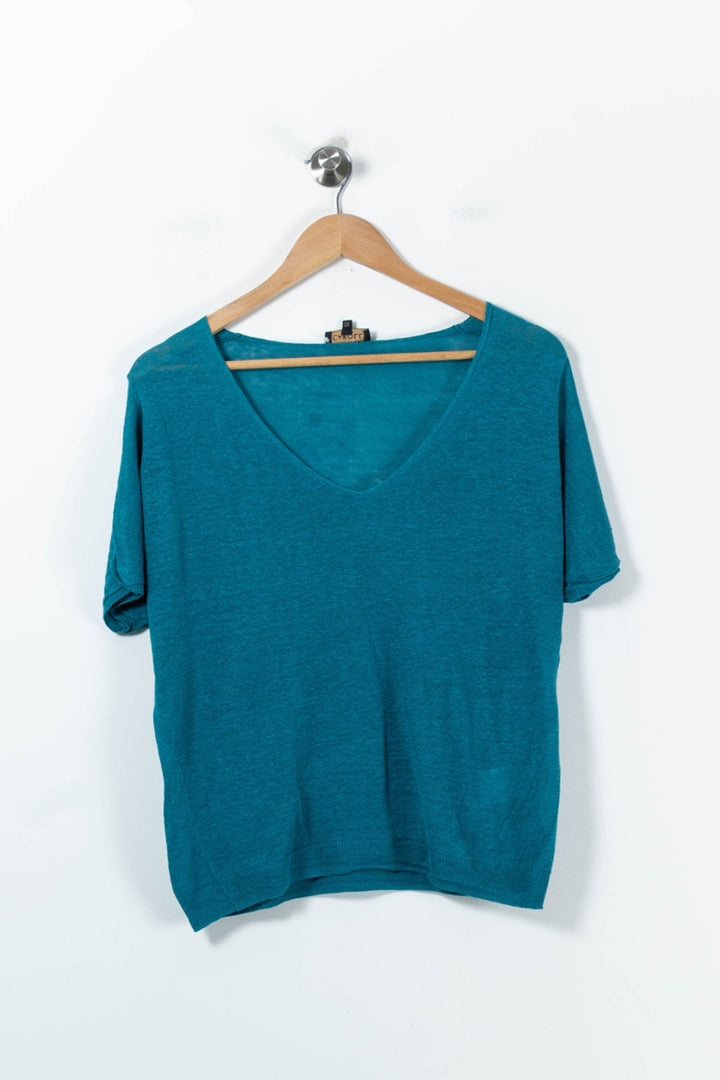 T-shirt Bleu - Taille XS/34 de la marque Caroll | PARAD91282 - Vendu par Paradigme - Image 2