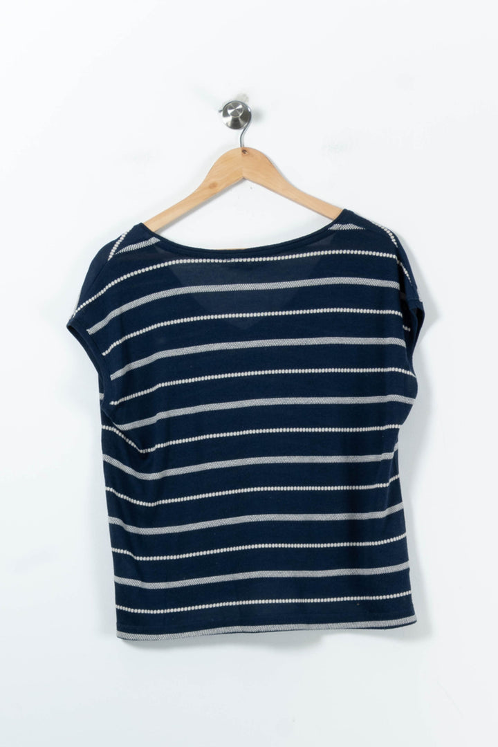 Tee-shirt Bleu et Blanc - Taille S/36 de la marque La Fée Maraboutée | PARAD91285 - Vendu par Paradigme - Image 4