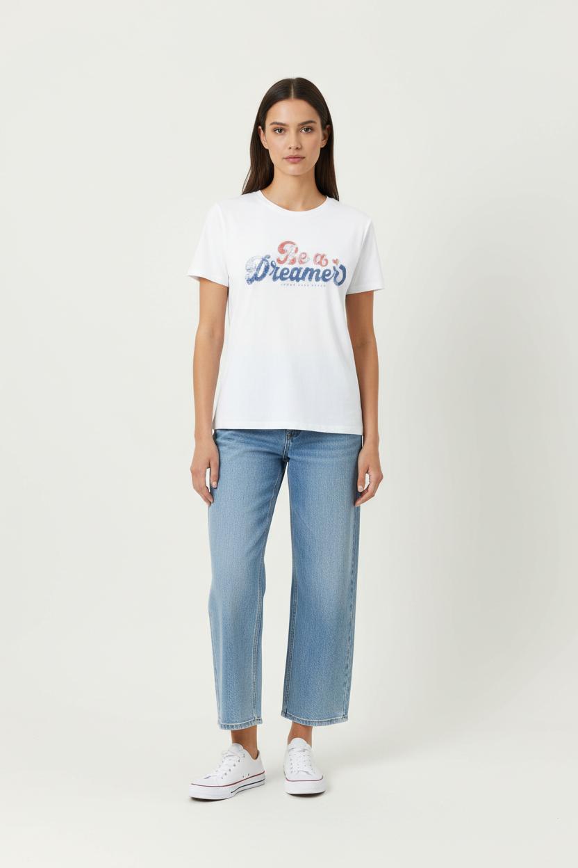 Tee-shirt Blanc - Taille S/36 de la marque Maison 123 | PARAD91286 - Vendu par Paradigme - Image 1