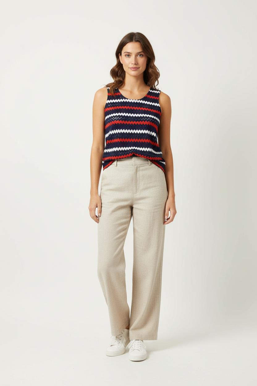 Débardeur Bleu Blanc et Rouge - Taille S/36 de la marque Liu Jo | PARAD91287 - Vendu par Paradigme - Image 1